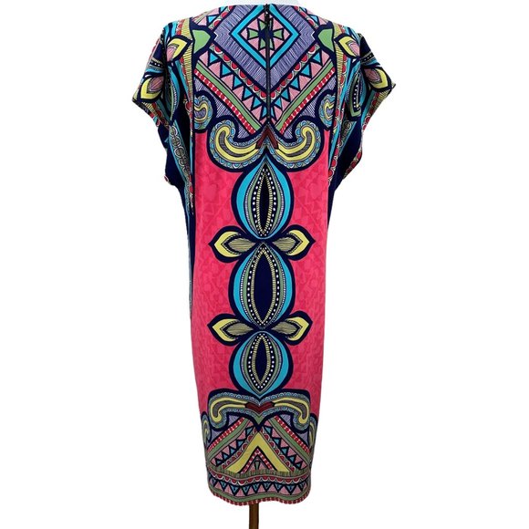 Vintage Yet New Laundry by Shelli Segal Silky Stretch Jersey Shift Dress - Picture 14 of 14